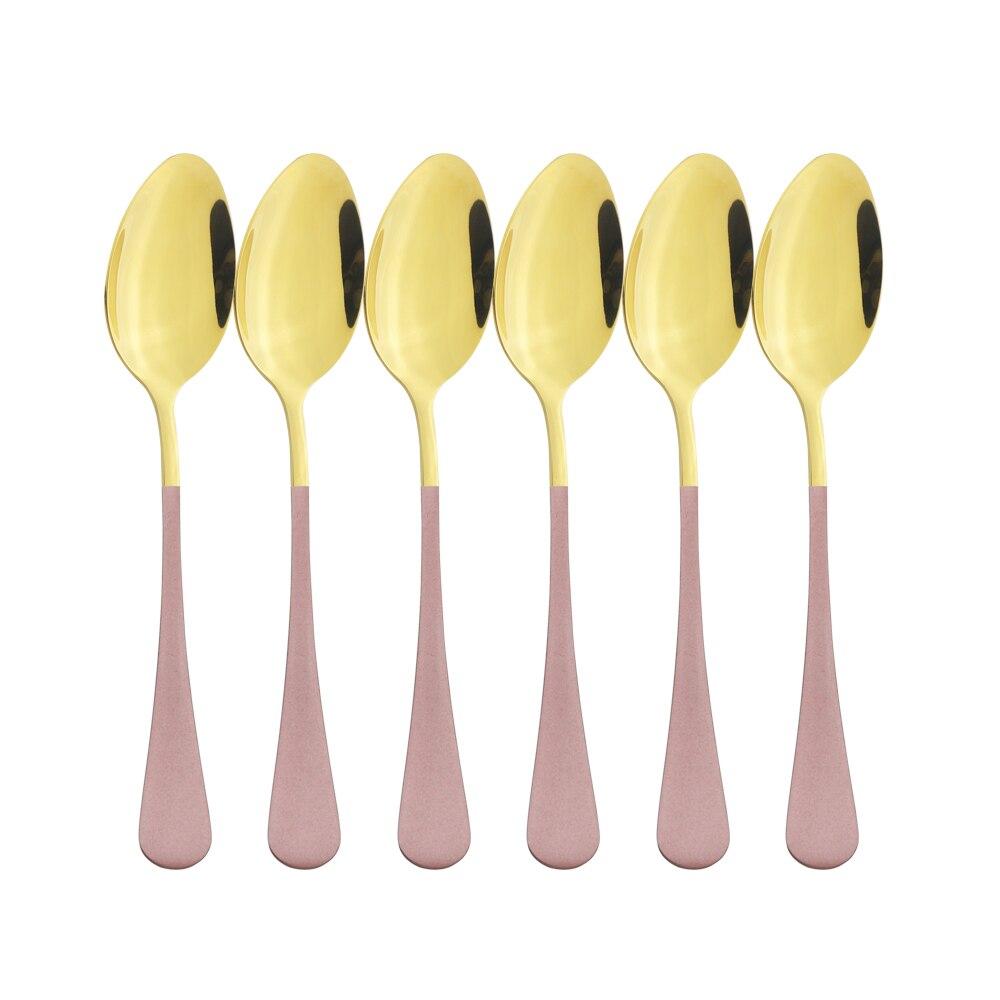 Набор столовой посуды из нержавеющей стали, набор столового серебра, черное золото, обеденная ложка, столовые приборы, столовые приборы, набор посуды для пикника, кухни, дома