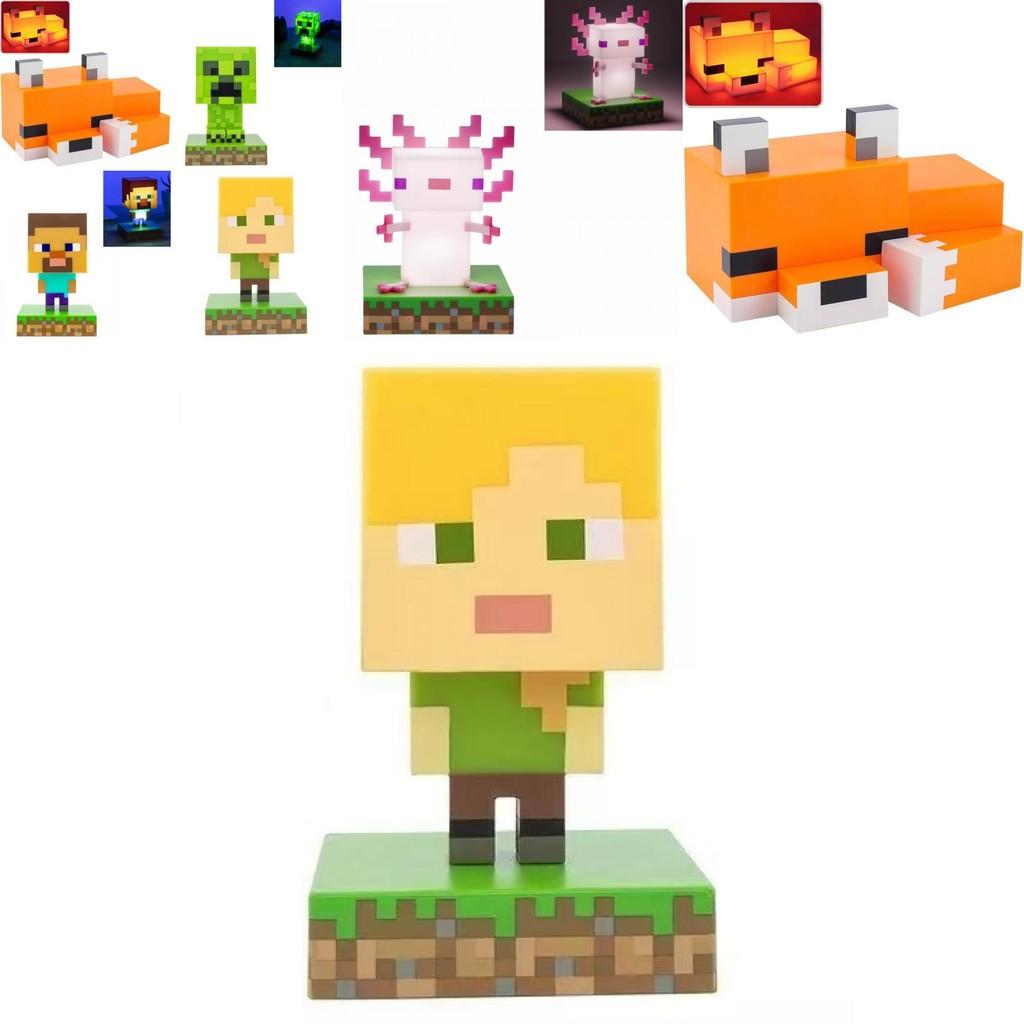 3D Ночник Персонаж Minecraft со Свечением LED для Декора Детской Комнаты