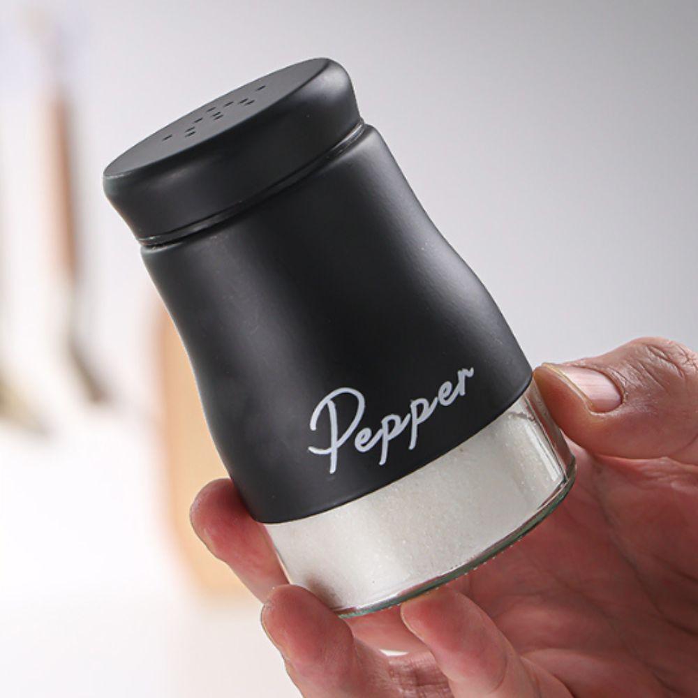 2PCS Moisture-proof BBQ Seasoning Bottle Glass Seasoning Bottle Salt Pepper Dispenser Chef