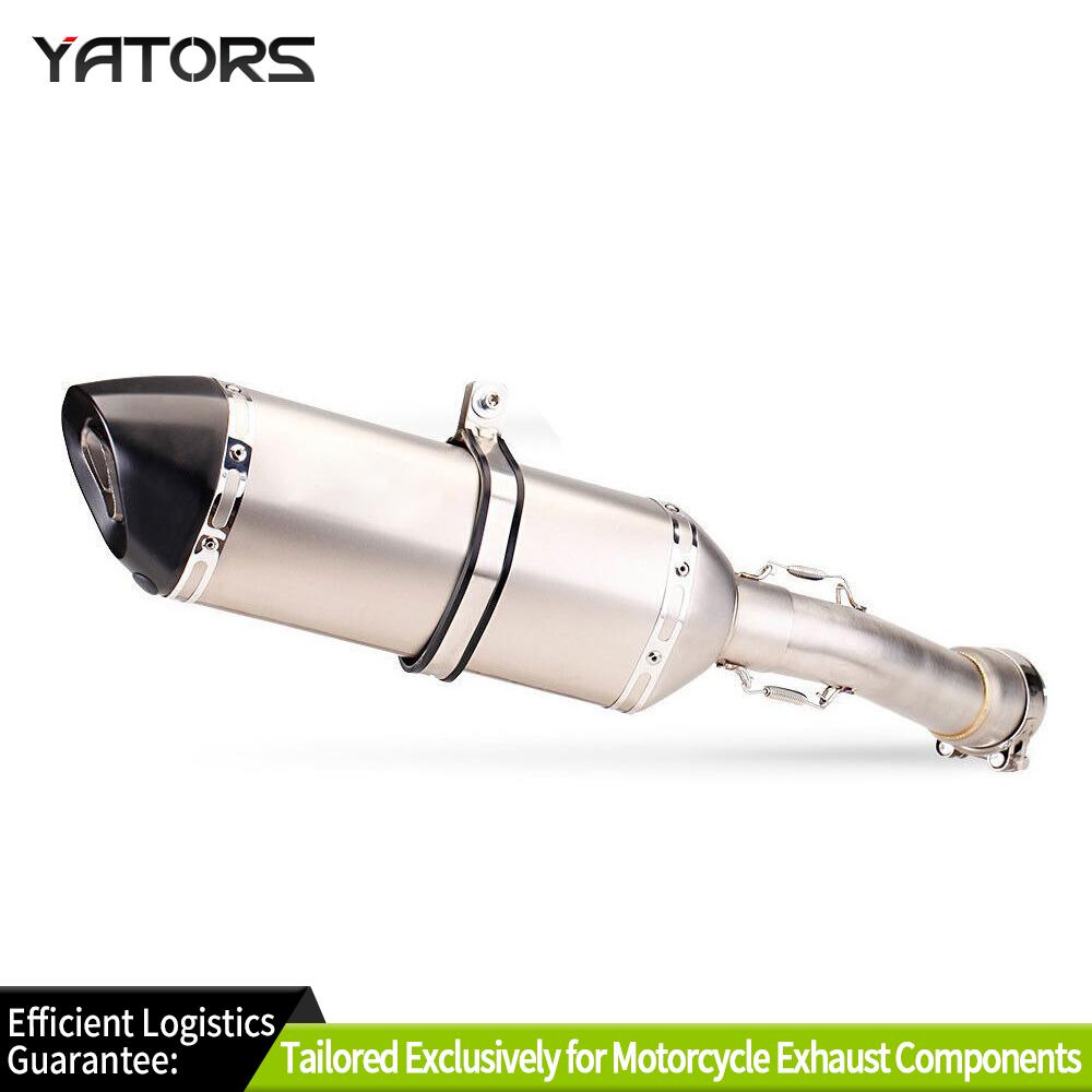 Выхлопные системы Slip для Yamaha FZ1 2006-2015 Наконечники выхлопной трубы 470 мм Средняя соединительная труба Модифицированная система Выхлопные трубы