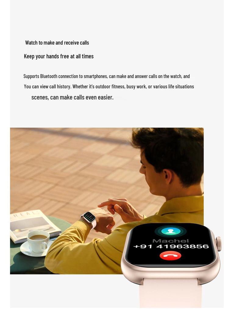 Умный браслет 2025: Круглый спортивный Bluetooth-трекер сердечного ритма с дизайном из алюминиевого сплава