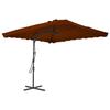 VidaXL Garden Parasol with Steel Pole, Patio Sunshade, Sun Shelter, Outdoor Terrace Parasol, Terracotta 312515