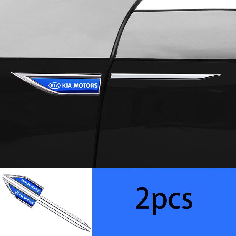 CAFHF1 Car leaf panel side label metal sticker emblem Accessory For Kia GT-Line Sportage Ceed Rio Picanto Sorento Soul Cerato Venga