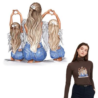 Термонашивка для мамы-близнеца, наклейки для одежды своими руками, толстовки Ropa, термопресс, аппликация, футболка «сделай сам», железная нашивка