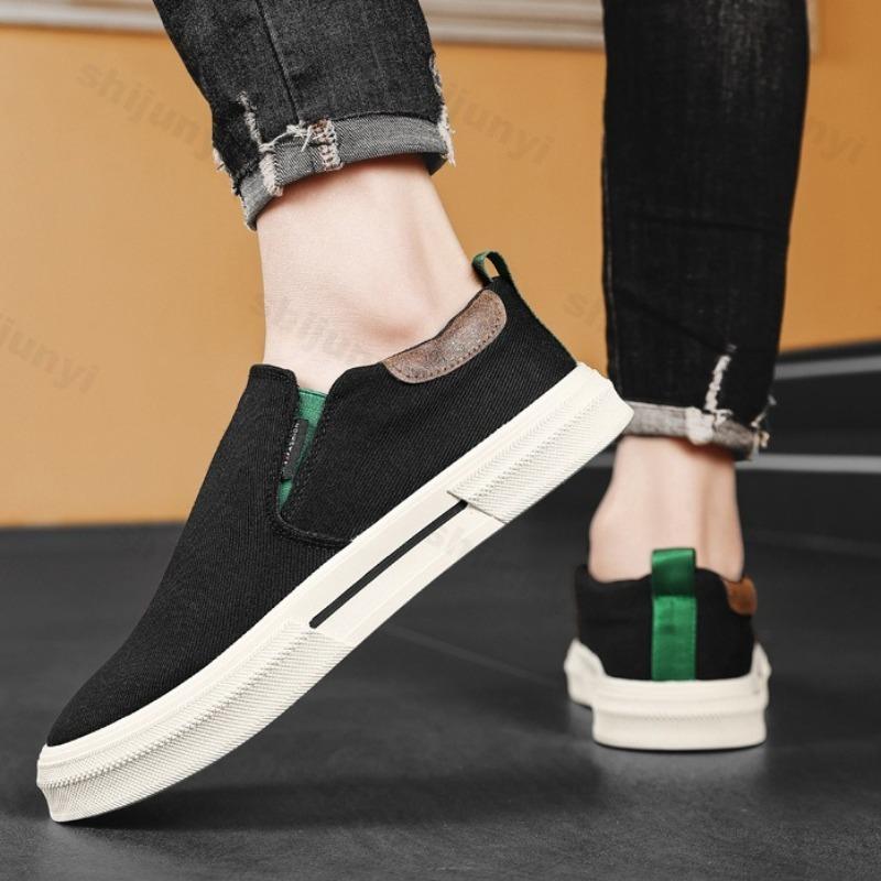 Fashion 2025 Summer New Mesh Breathable Fashion Trend Casual Canvas Single Shoes for Men Comfortable Versatile Low Top Slip On Sneakers