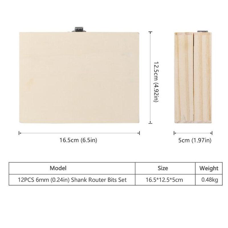 Набор прямых фрез с хвостовиком 1/4 дюйма для деревообработки, режущих фрез из карбида вольфрама