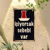Ретро Турецкий Чай Металлическая Вывеска Винтажная Чашка для Чая Настенное Искусство Водонепроницаемая Декор Кафе Бара Дома