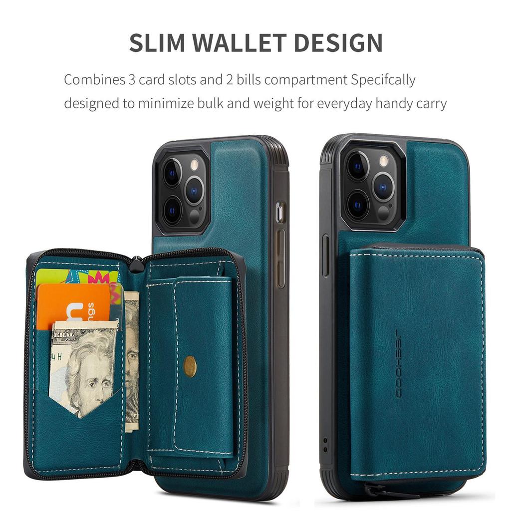 Zipper Wallet Card Phone Case for iPhone 17 Pro Max 16 Plus 15 14 13 12 11 XS XR X Flip Leather Holder Back Cover For Samsung S25 Ultra S24 FE S23 S22