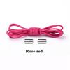 NO.8 Elastic Shoelaces Round No Tie Shoe Laces Sneakers Shoelace Kids Adult Rubber Elastic Laces Lock One Size Fits All Shoes
