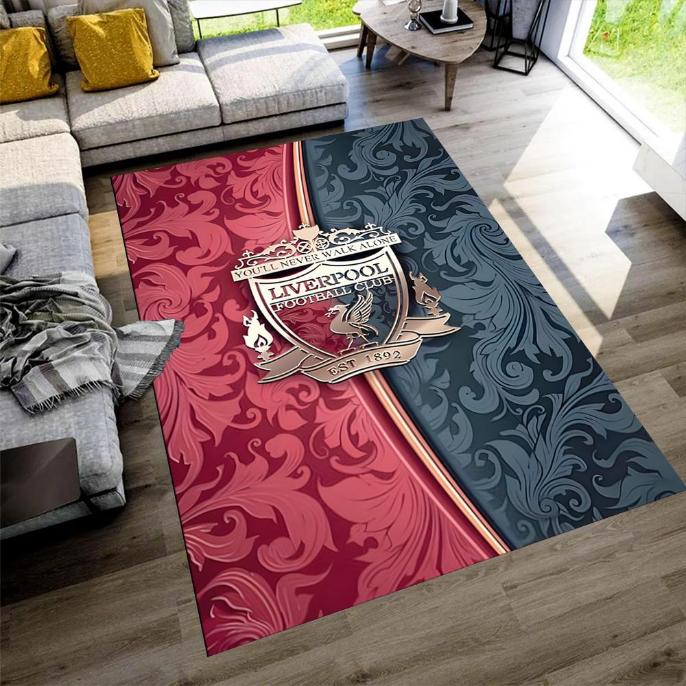 Liverpool FC Crest Floor Rug Office Rug Suitable for Decorate room Outdoor Study room Playrooms Antislip Carpet Anime Office Decor