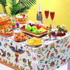 Frienda 3 шт. Скатерть на День Мертвых Dia De Los Muertos Декор 54 x 108 дюймов Fiesta Цветочные Одноразовые Покрытия для Стола Черепа Птицы для