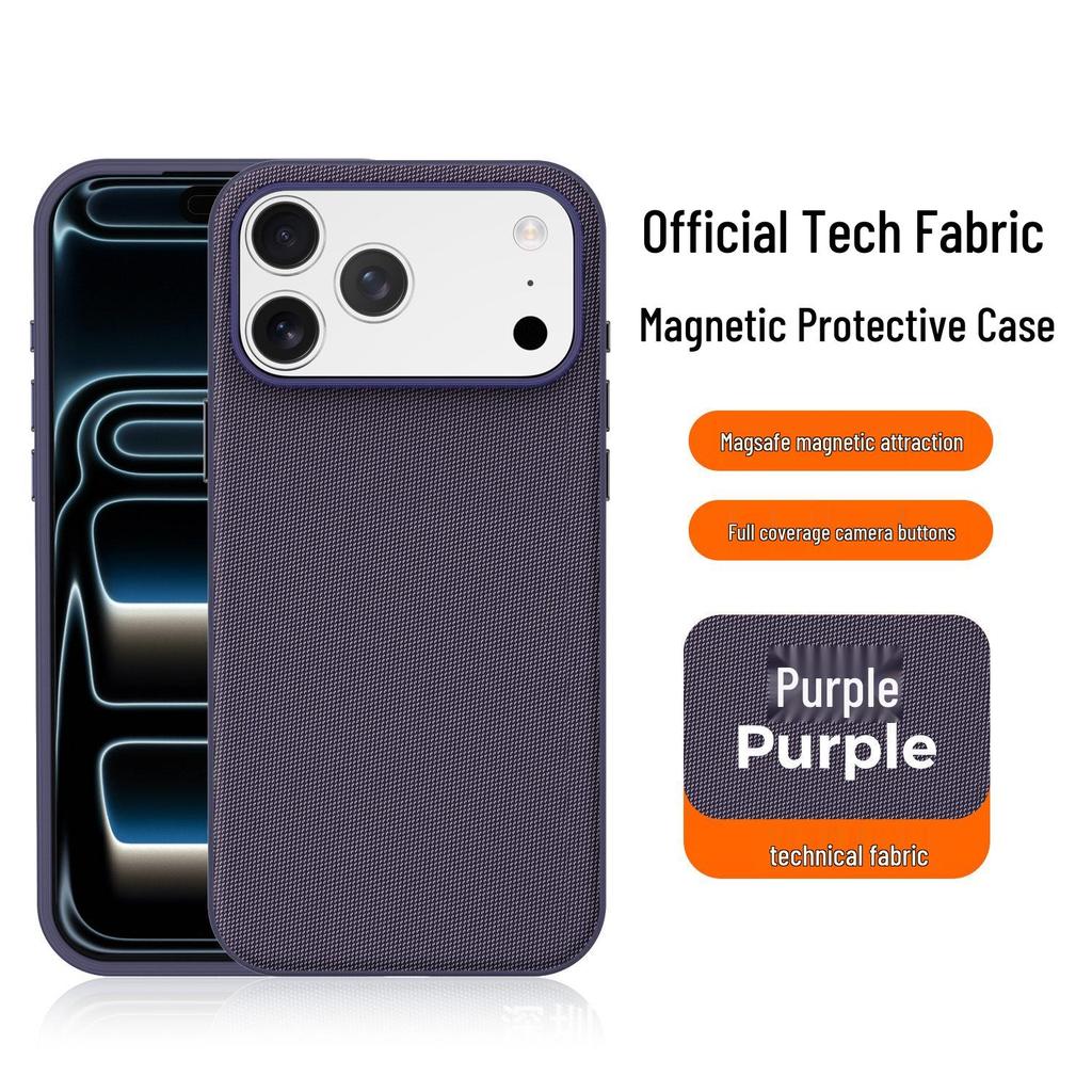 iPhone 17 Pro Max Magnetic Tech Fabric Case with AI Camera Button for Apple 16/15