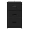 Nightstand with Drawers Black 38 x 38 x 66 cm Engineered Wood