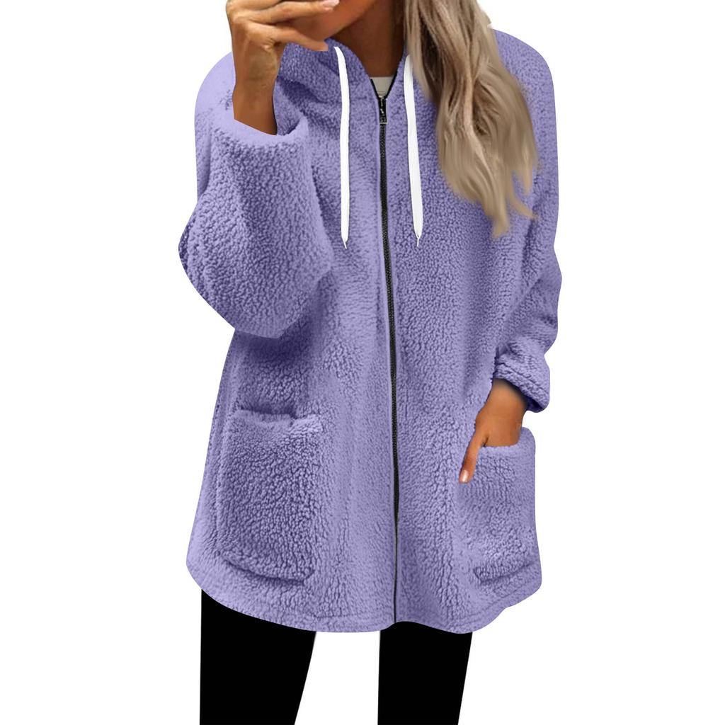 Women's Zip Up Hoodies Oversized Fleece Long Pullover Hooded Sweatshirts Casual Long Sleeve Fall Hoodie Jacket