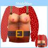 Женский уродливый мужской рождественский свитер толстовка рождественский вязаный пуловер топы худи