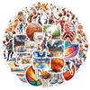 50PCS Waterproof Vinyl Basketball Sports Stickers for Water Bottle Laptop Scrapbooking Skateboard Guitar - Decals Collection