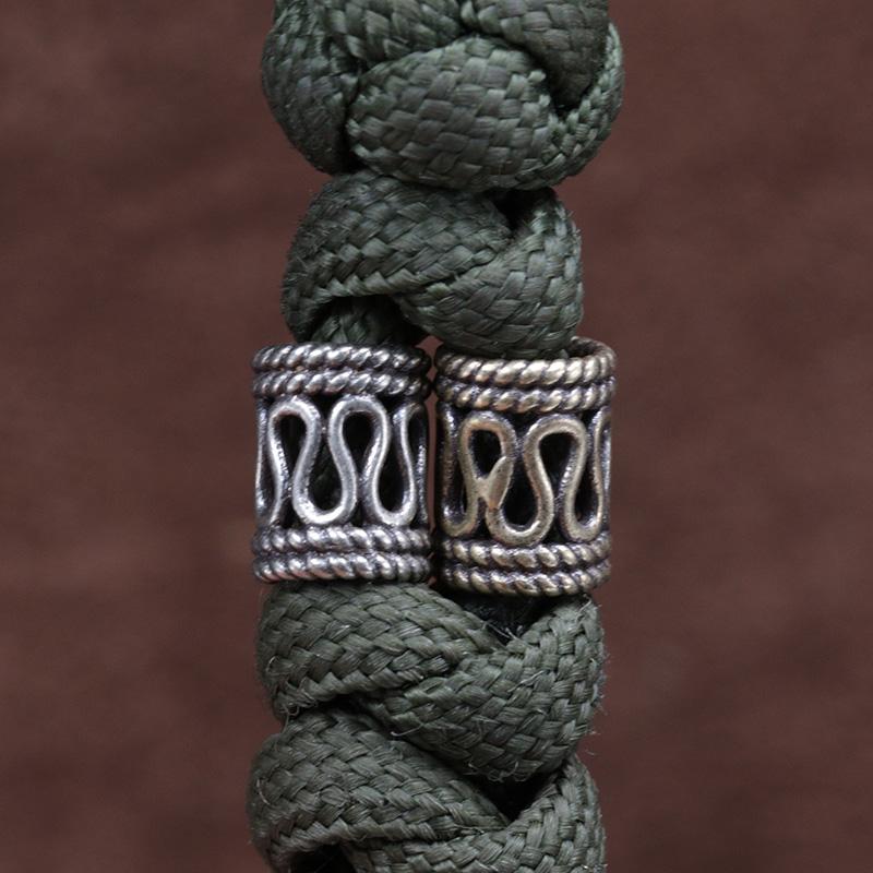 Полые цилиндрические латунные бусины для ножа, сделай сам, EDC, для улицы, подвеска для паракордового шнурка, шармы для фонарика, аксессуары для зонта