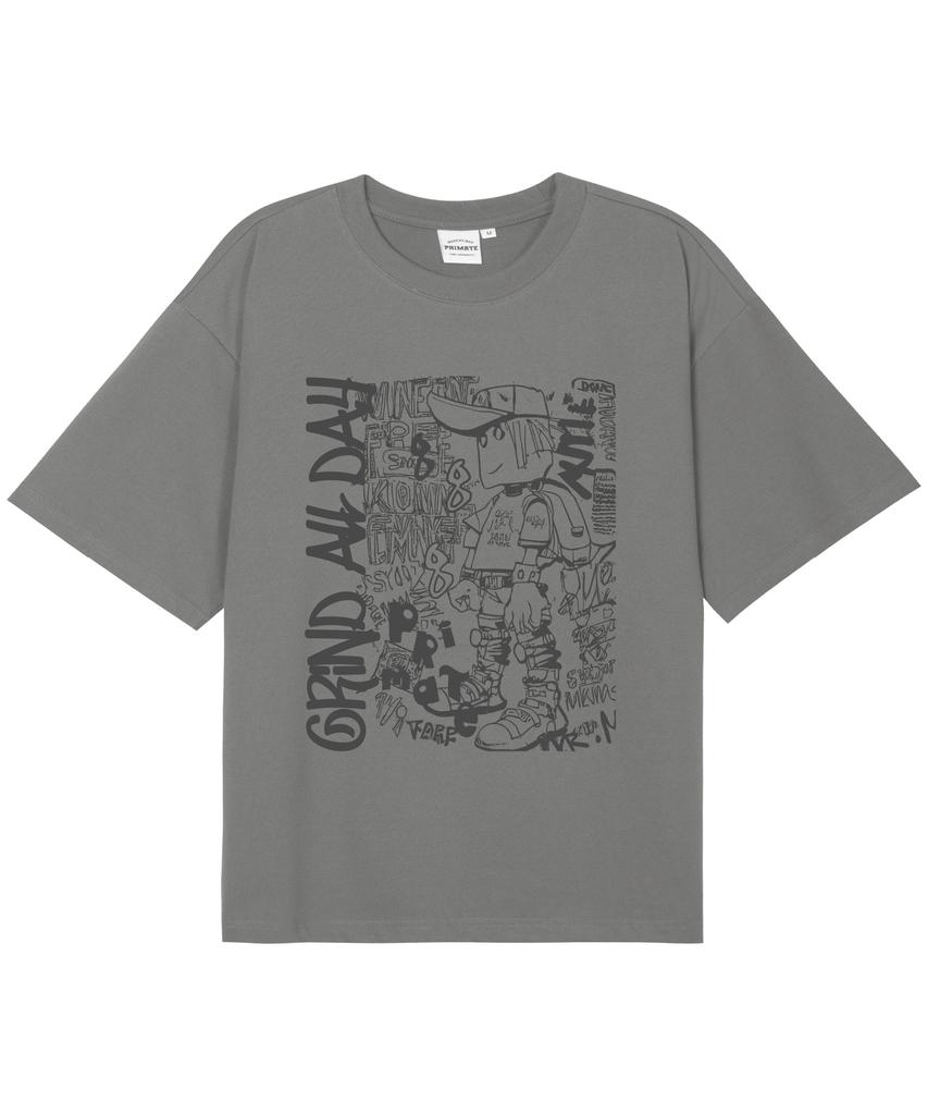 PRIMATE [Cool Cotton] Traplife Oversized Short Sleeve T-Shirt 8 Colors (B Type)