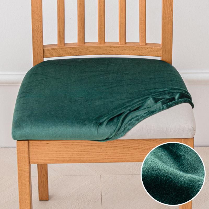 Чехлы для стульев Velvet Stretch Fit, мягкие однотонные чехлы для стульев для столовой, съемные, моющиеся, для кухни, отеля