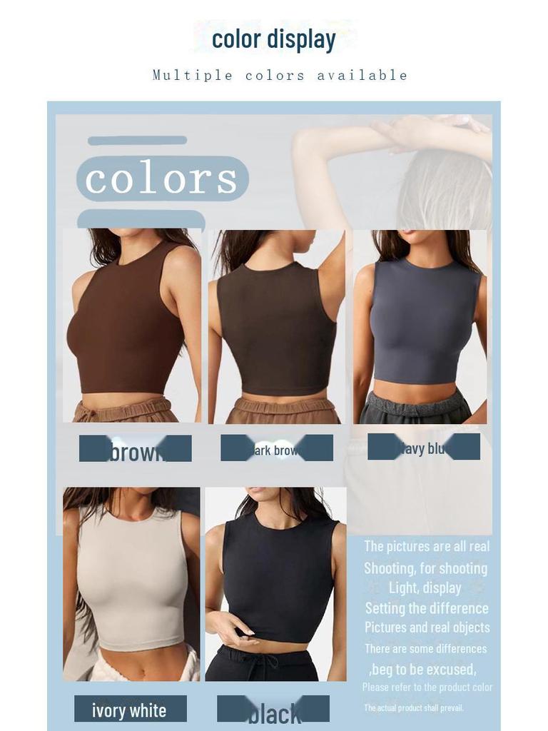 Женский облегающий жилет для йоги в корейском стиле - безрукавка для бега и фитнеса