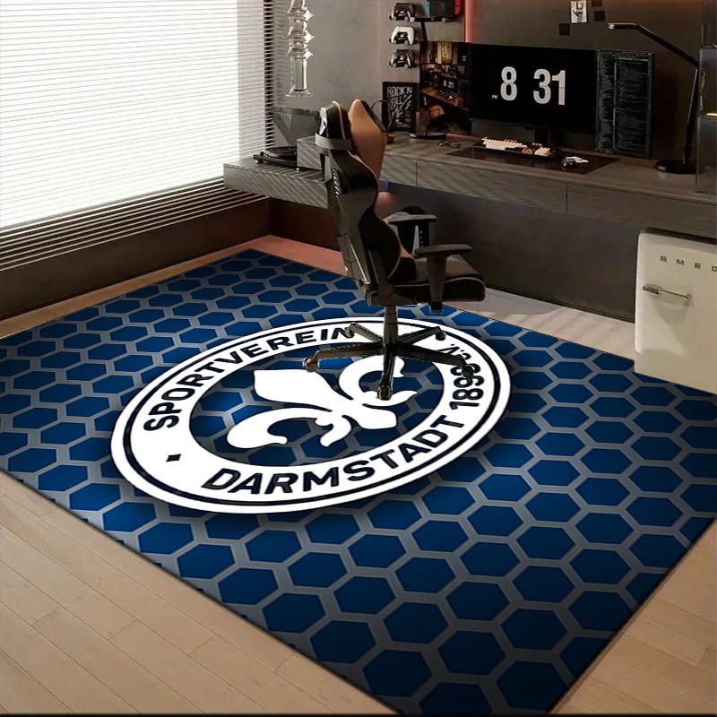 Sport Club Darm-stadt Rug for Living Room, Game Rooms, Office, Bedroom, Office Floor Mat Playful Design, fan gifts Christmas decor
