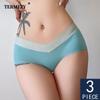 3Pcs/lot Seamless Panties Ice Silk Female Comfort Underwear Women Low-Waist Briefs Large Size Maternity Panty Sexy Lingerie