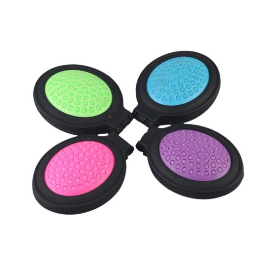 Портативный складной дорожный макияж, мягкая щетка для волос, массажер, расческа с зеркалом