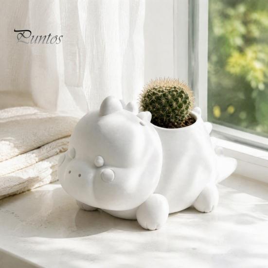 Креативная подставка для растений, 3D-печатный горшок для суккулентов в форме динозавра, милый горшок для декора маленького домашнего офиса, кактусов, мини-растений, декоративный настольный