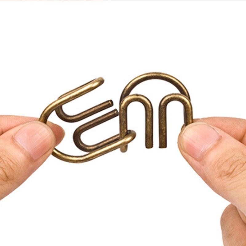 8 шт./компл. металлические головоломки Монтессори, проволочные IQ, логические головоломки для детей и взрослых, интерактивная игра, развивающие игрушки