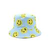 Smiley Face Double-Sided Wearing Bucket Hat Men And Women Street Trend Basin Hat Travel Sunscreen Couple Hat Tide