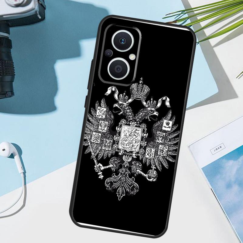 Russia Coat Of Arms Eagle Flag Cover For OPPO Reno 11 Pro 10 12 13 14 14F 13F 12F 11F 7 8 Lite OPPO Find X6 X5 X8 X9 Pro Case
