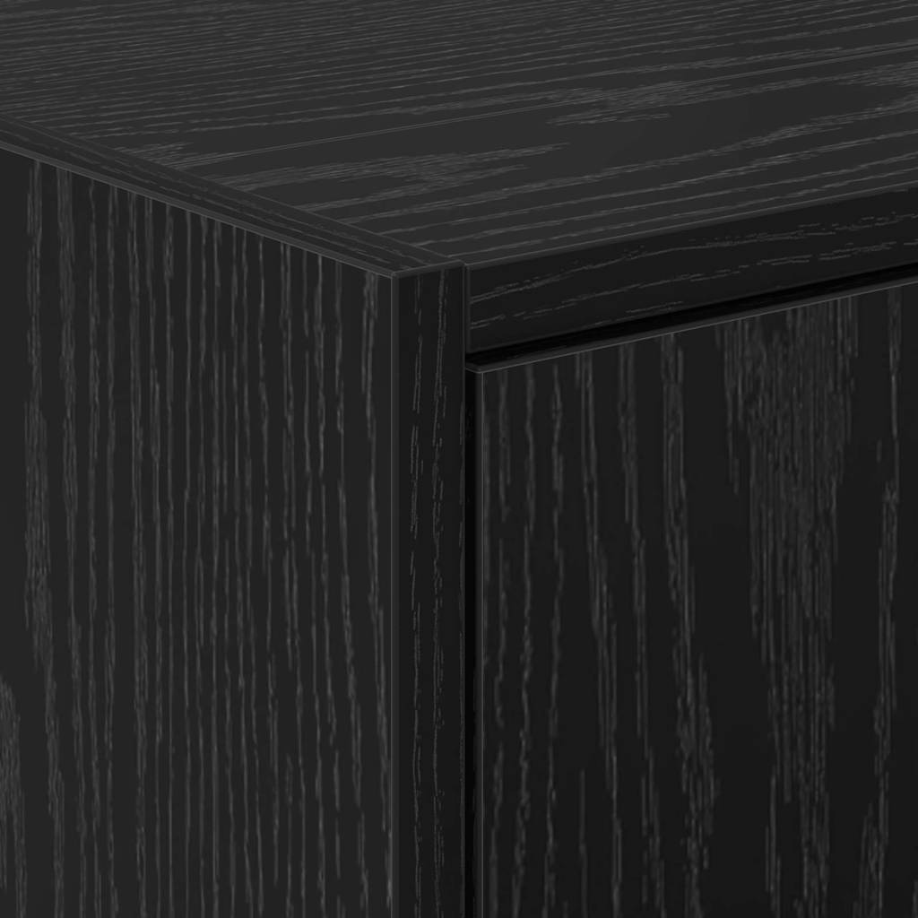 Bathroom Cabinet with Door Black Oak Effect 63 x 29 x 55 cm