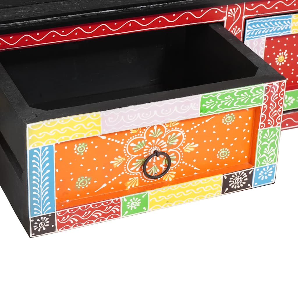 Multi Color TV Stand 100 x 30 x 24 cm Solid Mango Wood