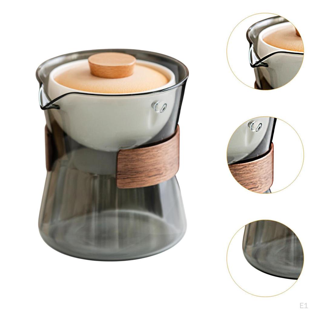 Стеклянный чайник Цветущий и рассыпной лист столовая посуда съемный портативный чайник Гун-фу