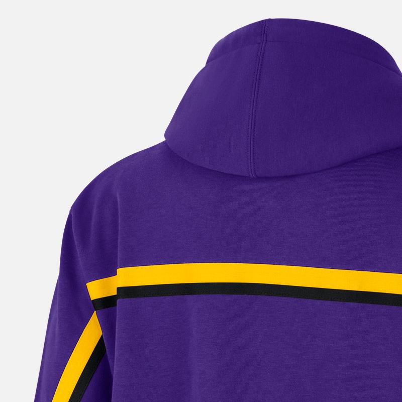 Jordan Женская вязаная толстовка с капюшоном Los Angeles Lakers с алфавитным принтом фиолетового цвета DR2525-504