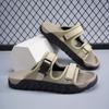 Vietnamese Sandals Men Wear Thick-soled Non-slip and Wear-resistant Wading One-word Casual Beach Shoes