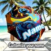 Custom Name Personalized Huggy Wuggy Print Umbrella, Auto Open Close, 8‑Rib Sturdy Frame, Commute Camping Hiking Use, Birthday Gift