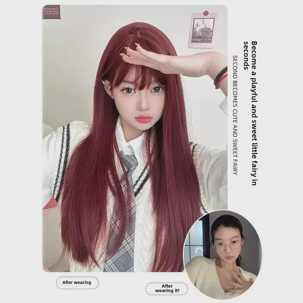 Длинный прямой парик Coney Red Mera Lolita для женщин
