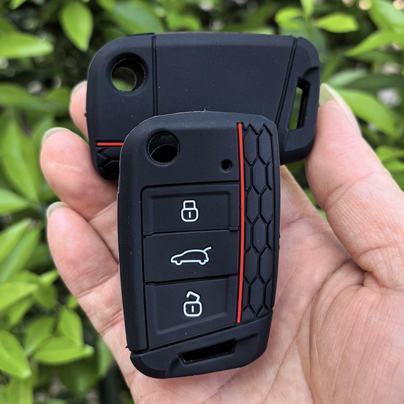 Для Vw Golf 7 Gti Polo T-Cross T-Roc Touran Tiguan Skoda Octavia Rapid Kodiaq Fabia Seat Ibiza Leon Ateca Arona Чехол для ключа