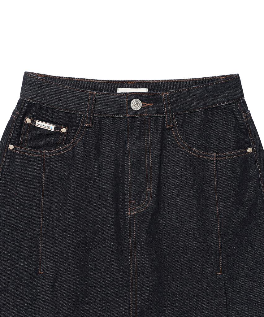 Wacky Willy Women'S Denim Mini Skirt Indigo