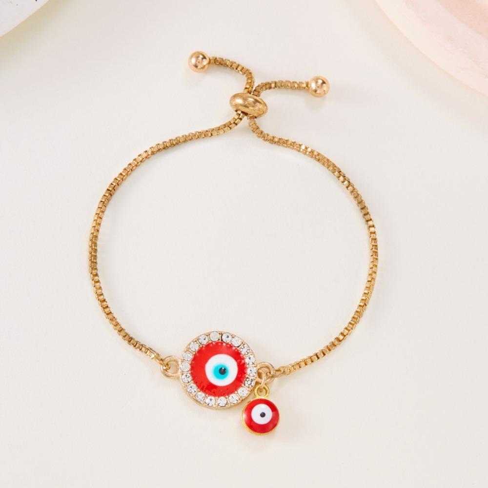 Браслет-цепочка с золотыми молитвенными синими глазами в турецком стиле, браслет с символом удачи, женские украшения
