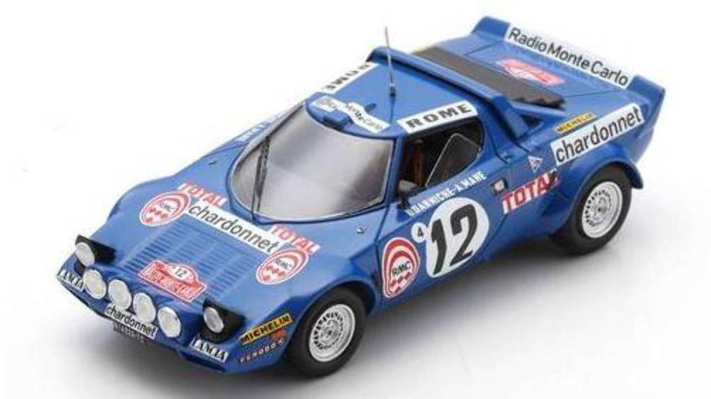 Spark Lancia Stratos HF 1976 Rally Monte Carlo 3rd Place Maet 1/43 #12 B. Darniche/A.