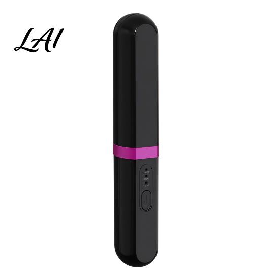 3 Temperature Settings Straightener Brush 2-in-1 Portable Hair Brush Curling Straightening Comb with Negative Ion Settings USB Rechargeable Electric