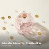Glass Piggy Bank with Cork Lid Cute Savings Container for Kids Coins Paper Clips Jewelry Gifts