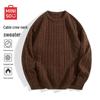 MINISO Мужской свитер в ретро стиле с круглым вырезом