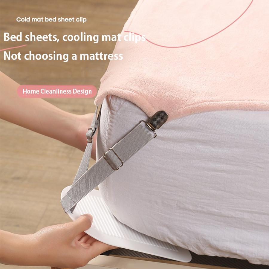 Зажимы для простыней Регулируемые держатели для простыней Набор из 4 эластичных фиксирующих зажимов для постельного белья для дома, отеля