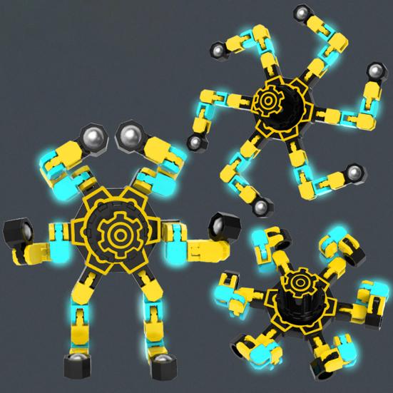 Деформация Fidget Spinner Портативный Снятие Стресса Напальчник Механический Гироскоп Игрушка Дети Подростки Взрослые Декомпрессионная Светящаяся Волчок Игрушка