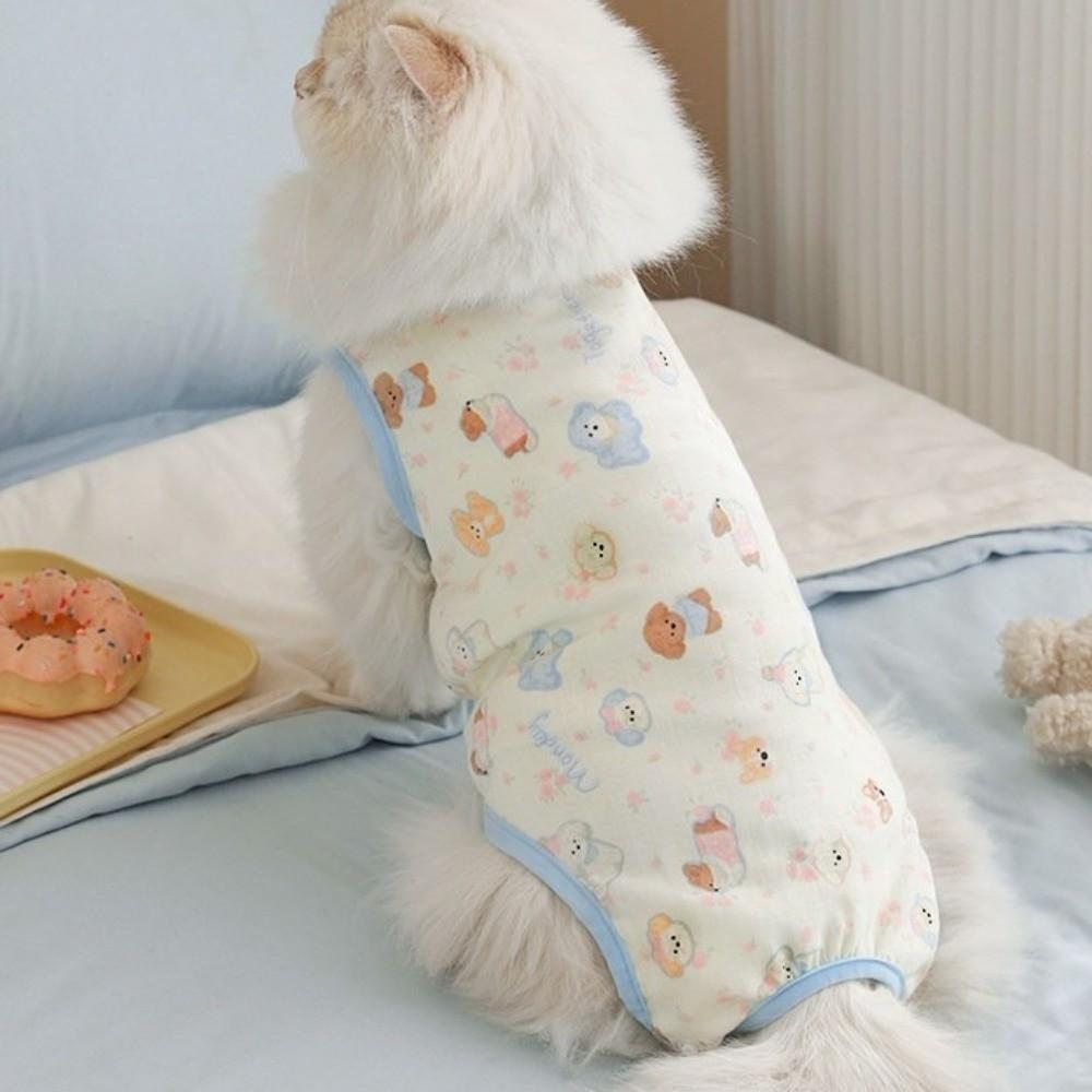 High Elasticity Cat Sterilization Suit Breathable Pet Anti-Licking Vest  Pet Estrus Period