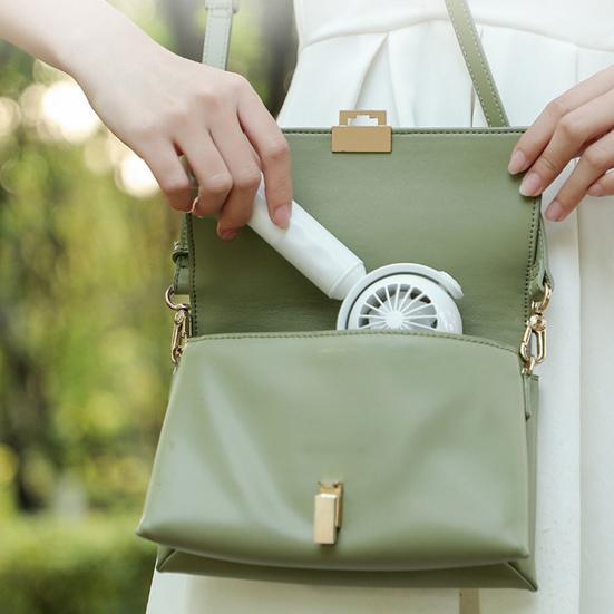 Air Conditioner Fan Powerful Handheld Fan with 3-Speed Settings Low Noise Battery-Operated Rechargeable Portable Small Fan