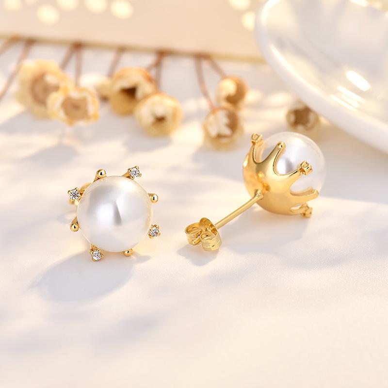 Серьги-пусеты из стерлингового серебра 925 пробы с золотистыми жемчужинами, дизайнерские серьги высокого класса с австралийским белым жемчугом, женские серьги